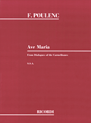 Ave Maria  (Dialogues of Carmelite) SSA choral sheet music cover